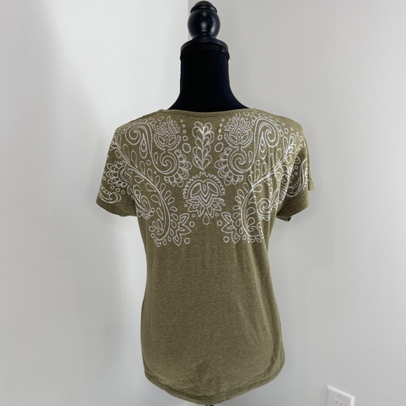 Prana I Love Denver Green Short Sleeve Shirt (L) - Picture 5 of 7